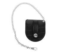 TEHAUX Retro Gürteltasche mit Taschenuhrfunktion Tragbare Taschenuhrenetui aus Schwarzem Strapazierfähigem Material Kompakt und Elegant für Damen und Herren