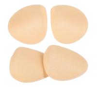 TEHAUX Selbstklebende Schulterpolster Beige 2 Paar 1,0cm aus Schwamm mit Rechtwinkligem Design zur Verstärkung der Schulterlinien für Damen und Herren an Blazern und Anzügen