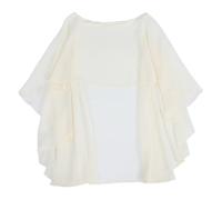 TEHAUX Sommerliches Hochzeitscape aus Atmungsaktivem Polyester Langer Eleganter Abendstola mit Sonnenschutz Leichter Überwurf für Festliche Anlässe Hellgelb