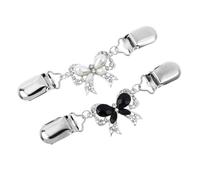 TEHAUX Vintage Strickjackenclips 2 Stück Leichte Zinklegierung Modische Schalschnalle für Damen Match Kragenclip Langlebige Kleidungsdekoration