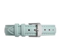 TEidea Damen-Uhrenarmband aus Leder mit Schnellverschluss und Dornschließe, 12, 14mm, 15mm, 16mm, 18mm, Himmelblau Silber, 15mm