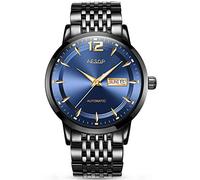 TEINTOP Aesop Automatik Uhren Herren Mechanische Edelstahlband(Blau Schwarz)