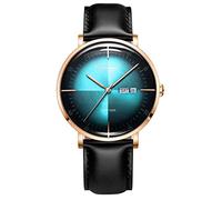 TEINTOP Automatik Uhr Herren Mechanische Japanische Bewegung Gebogen Kristall(Rose Gold Grün)