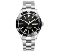 TEINTOP I&W Automatik Uhr zum Tauchen Herren 30bar wasserdichte Uhren Japanische Bewegung Armbanduhren (Silber Schwarz)