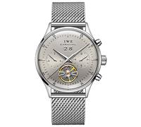 TEINTOP Multifunktionsuhren Herren Automatik Uhr Mechanische Offenes Herz Männlich Armbanduhren (Grau)