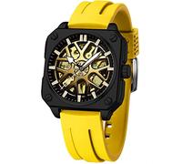 TEINTOP Uhren Herren Skelett Quadratisch Automatisch Mechanisch Auto Nabe Rad Maske Armbanduhr