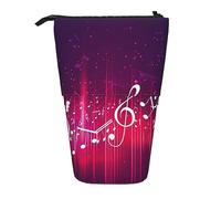 Teleskop-Federmäppchen, Auto-Schreibwaren, Federmäppchen, Make-up-Tasche, tragbare Büro-Schreibwaren-Tasche für Teenager, Mädchen, Erwachsene, Musiknotizen, Pencil Telescopic, Kosmetikkoffer