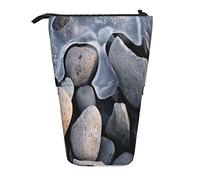 Teleskop-Federmäppchen, Baum im Herbst, Schreibwaren, Federmäppchen, Make-up-Tasche, tragbare Büro-Schreibwaren-Tasche für Teenager, Mädchen, Erwachsene, Steine unter Eis, Pencil Telescopic,