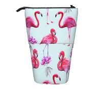 Teleskop-Federmäppchen, Beagle-Hund, Schreibwaren, Federmäppchen, Make-up-Tasche, tragbare Büro-Schreibwaren-Tasche für Teenager, Mädchen, Erwachsene, Pink Flamingos, Pencil Telescopic, Kosmetikkoffer