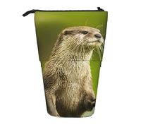 Teleskop-Federmäppchen, lustige freche Schafzunge, niedliches Tier, Schreibwaren, Federmäppchen, Make-up-Tasche, tragbare Büro-Schreibwaren-Tasche für Teenager, Mädchen, Erwachsene, Krallen-Otter,