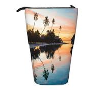 Teleskop-Federmäppchen, niedlicher Mops-Hund, Schreibwaren, Federmäppchen, Make-up-Tasche, tragbare Büro-Schreibwaren-Tasche für Teenager, Mädchen, Erwachsene, Tropical Sunset, Pencil Telescopic,