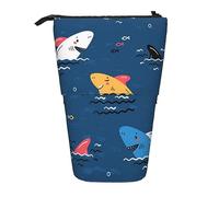 Teleskop-Federmäppchen, Sonnenuntergänge, See, Pferde, Schreibwaren, Federmäppchen, Make-up-Tasche, tragbare Büro-Schreibwarentasche für Teenager, Mädchen, Erwachsene, hai, Pencil Telescopic,