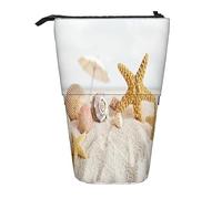 Teleskop-Federmäppchen, Sonnenuntergänge, See, Pferde, Schreibwaren, Federmäppchen, Make-up-Tasche, tragbare Büro-Schreibwarentasche für Teenager, Mädchen, Erwachsene, Perlen Seestern Muschel, Pencil