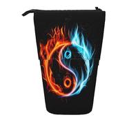 Teleskop-Federmäppchen, Wasser und Feuer, Tai Chi, Schreibwaren, Federmäppchen, Make-up-Tasche, tragbare Büro-Schreibwarentasche für Teenager, Mädchen, Erwachsene, Wasser und Feuer Tai Chi, Pencil