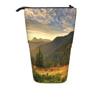 Teleskop-Federmäppchen, wilder Leopardenmuster, Schreibwaren, Federmäppchen, Make-up-Tasche, tragbare Büro-Schreibwaren-Tasche für Teenager, Mädchen, Erwachsene, Sonnenaufgang, Pencil Telescopic,