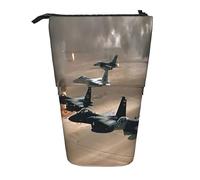 Teleskop-Federmäppchen, wilder Leopardenmuster, Schreibwaren, Federmäppchen, Make-up-Tasche, tragbare Büro-Schreibwaren-Tasche für Teenager, Mädchen, Erwachsene, Jet Fighter, Pencil Telescopic,