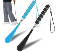 Teleskop Schuhlöffel,2 Stück Schuhlöffel Lang Kunststoff Ausziehbarer Schuhlöffel Edelstahl Langer SchuhlöFfel mit Ergonomischer Form Stretchlänge 29-70 cm für Herren Damen Kinder Senioren