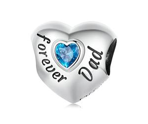 Teleye Love Family Charm Charm 925 Sterling Silber Charm passt für Pandora Armband Halskette (Dad)