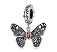 Teleye Vintage-Schmetterling-Anhänger aus 925er Sterlingsilber, passend für Pandora-Armband, Halskette, kubischer Zirkonia, hergestellt