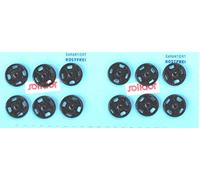 Telliswelt 12 Qualitäts Annäh Druckknöpfe 6 mm rostfrei schwarz Passloch & gebördelter Rand