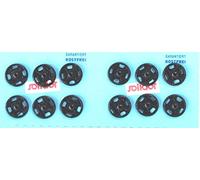 Telliswelt 12 Qualitäts Annäh Druckknöpfe 9 mm rostfrei schwarz Passloch & gebördelter Rand