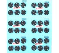 Telliswelt 36 Qualitäts Annäh Druckknöpfe 6mm rostfrei schwarz Passloch & gebördelter Rand