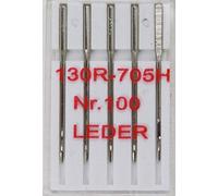 Telliswelt 5 Nähmaschinennadeln Flachkolben für Leder Stärke 100 130/705 80-3 Ledernadel