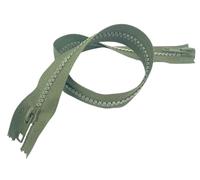 Telliswelt Reißverschluss 2-Wege teilbar, oliv, 95 cm, 3,3 cm breit | 2-Wege-Reißverschluss teilbar, oliv, 95 cm: beidseitig zu öffnen und komplett trennbar. Für Nähprojekte mit Reißverschluss.