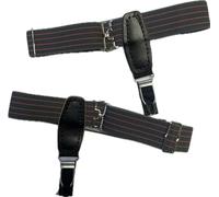 Telliswelt Sockenhalter Herren Strumpfhalter Socken extra länger Modell 0-14 grau gestreift