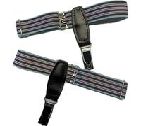 Telliswelt Sockenhalter Herren Strumpfhalter Socken extra länger Modell 0-15 blau gestreift