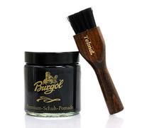 TelMo BURGOL Premium Schuh Pomade 100ml SCHWARZ Tiegelbürste