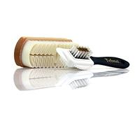 TelMo Set Wildlederbürste Raulederbürste Nubukbürste mit Kreppauflage und Messing/Nylon