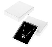 Telooco 2 Stück Schmuckkästchen Klein Geschenkbox mit Deckel Kleine Schmuckschachtel 7×9×1,6 cm Ohrringe Armband Schmuck Geschenkbox Quadrat Schmuckschatulle für Hochzeit Geburtstag (Weiß)