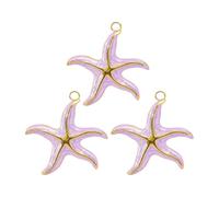 TEMOOUES 3 stabile Schildkröten-Sonnenblumen-Anhänger für Damen, Schmuckdesign, Marine-Thema, Schmuck, Charm-Zubehör, Tropföl, Seesterne, Sonnenblumen, Halskettenanhänger, One Size, Wie beschrieben