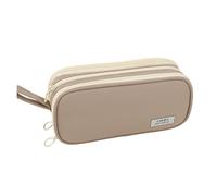 TEMOOUES Praktische Stifttasche, einfaches Etui, großes Fassungsvermögen, ästhetisch, Schule, Bürobedarf, große Kapazität, einfache Tasche für Schüler, Flacher Kaffee