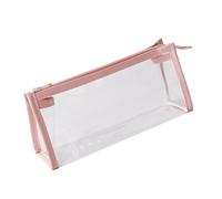 TEMOOUES Praktische Stifttasche, transparentes Etui, großes Fassungsvermögen, ästhetisches Make-up, Schule, Bürobedarf, transparent, ästhetisch, große Tasche, a