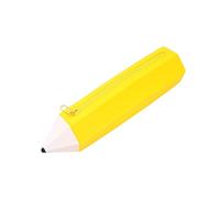 TEMOOUES Silikon-Federmäppchen, Stifteform, weiche Stifttasche, Schule, Bürobedarf für Studenten, geräumige Aufbewahrung, Silikontasche, weicher Stift, Schule, Bürobedarf, gelb