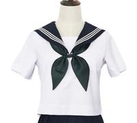 TEMOOUES Uniform Matrosenkrawatte für Senioren, High School, Mädchen, Uniform, Matrosenkrawatte, Matrosenkrawatte, Preepy-Look, verstellbare Fliege