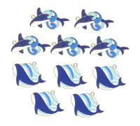 TEMPNAP 10 Stück Legierungsanhänger Wal Delfin Schlüsselanhänger Cartoon Motiv Langlebig Farblich Beständig Mit Öse Für Selbstgemacht Schmuck Und Geschenkidee