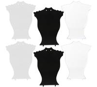 TEMPNAP 6 Stück Schmuckdisplay aus Abs in Verschiedenen Farben Halsketten und Ohrringständer mit Dekorativem Effekt für Zuhause und Büro Einfacher Schmuckständer