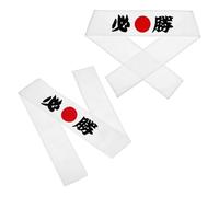 TEMPNAP Japanisches Stirnband mit Schutzfunktion Weißes 2 Stück für Kampfsport und Bequemem Stoff für Japanische Kampfkunst Wettkämpfe und Trainingssessions