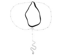 TEMPNAP Kreative Schlangendesign Beinkette Oberschenkelkette Aus Metall Silber Mehrschichtiger Körperschmuck Für Damen Party Festival