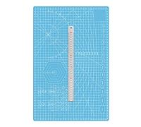 TEN-HIGH A2 Selbstheilende Schneidematte,Blau 2mm dick,Bastelunterlage 60cm x 45cm,mit Stahllineal