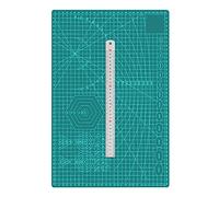 TEN-HIGH A2 Selbstheilende Schneidematte,Dunkelgrün 2mm dick,Bastelunterlage 60cm x 45cm,mit Stahllineal