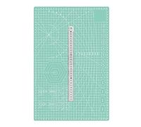 TEN-HIGH A2 Selbstheilende Schneidematte,Hellgrün 2mm dick,Bastelunterlage 60cm x 45cm,mit Stahllineal