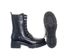 Ten Points Leder-Schnürboots mit dicker Sohle und hohem Schaft, Cecilia schwarz 38
