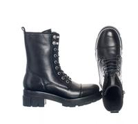 Ten Points Leder-Schnürboots mit dicker Sohle und hohem Schaft, Cecilia schwarz 40