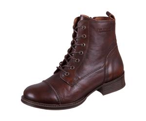 Ten Points Schnürstiefeletten für Damen, braun, Größe 41 EU