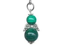 TENET Anhänger Engel Schutzengel aus Mineralstein, Klein, Stein, Malachit