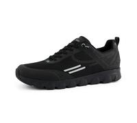 tenhaag Herren, Männer Low-Top Sneaker,Warm gefüttert,Turnschuhe,Laufschuhe,schnürschuhe,atmungsaktiv,Halbschuhe,Schwarz (Black),41 EU / 7.5 UK